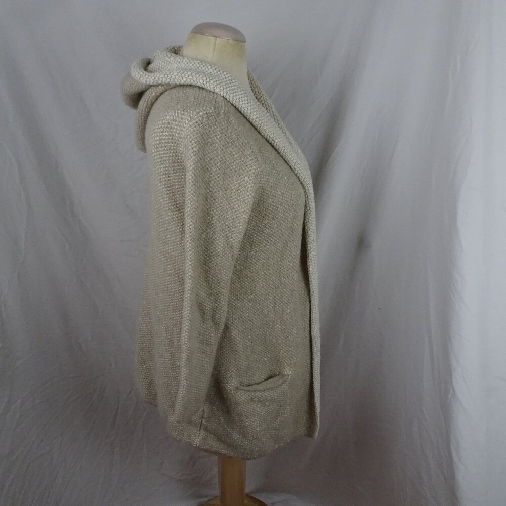 Zara Knit Women Hooded Cardigan Sweater with Pockets Size M - Picture 4 of 8